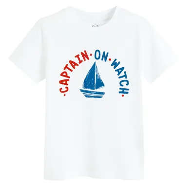 Cool Club, T-shirt chłopięcy, biały