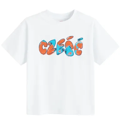 Cool Club, T-shirt chłopięcy, biały