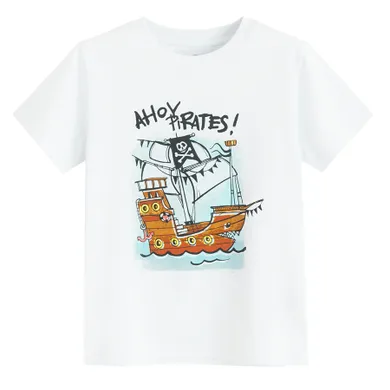 Cool Club, T-shirt chłopięcy, biały