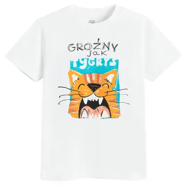 Cool Club, T-shirt chłopięcy, biały
