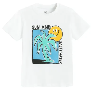 Cool Club, T-shirt chłopięcy, biały