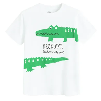 Cool Club, T-shirt chłopięcy, biały