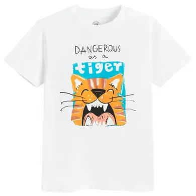 Cool Club, T-shirt chłopięcy, biały