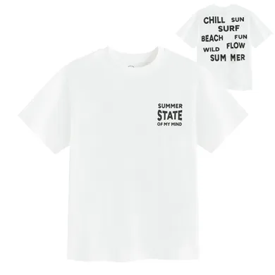 Cool Club, T-shirt chłopięcy, biały
