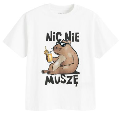 Cool Club, T-shirt chłopięcy, biały