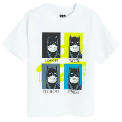Cool Club, T-shirt chłopięcy, biały, Batman