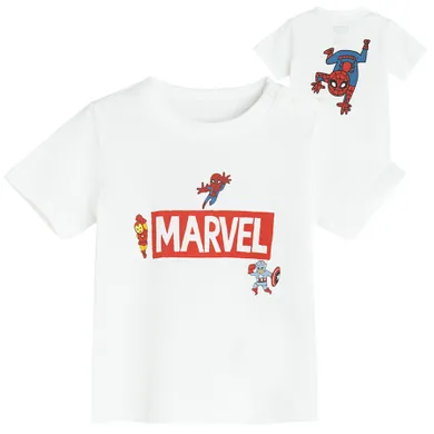 Cool Club, T-shirt chłopięcy, biały, Marvel Super Heroes