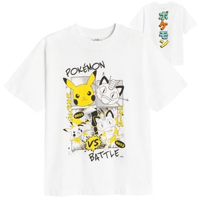 Cool Club, T-shirt chłopięcy, biały, Pokemon