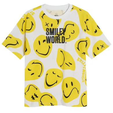 Cool Club, T-shirt chłopięcy, biały, SmileyWorld