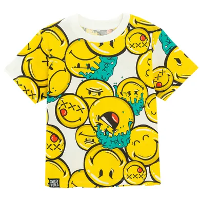Cool Club, T-shirt chłopięcy, biały, SmileyWorld