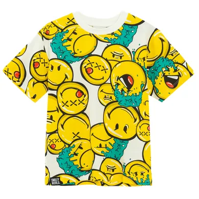 Cool Club, T-shirt chłopięcy, biały, SmileyWorld