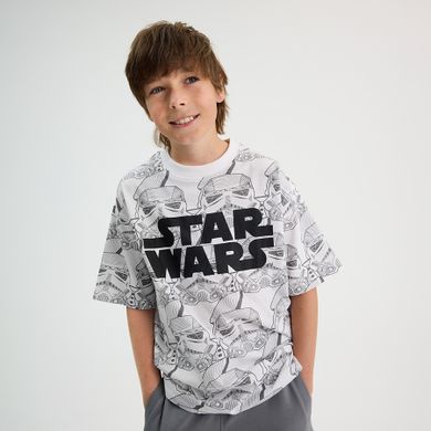 Cool Club, T-shirt chłopięcy, biały, Star Wars