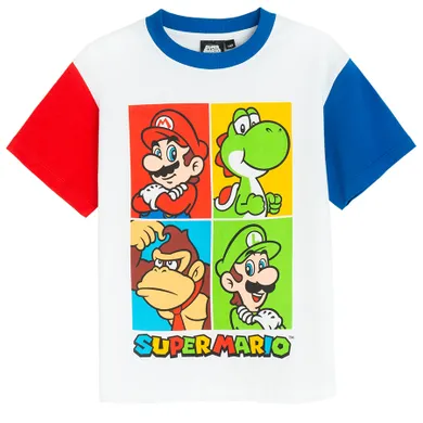 Cool Club, T-shirt chłopięcy, biały, Super Mario