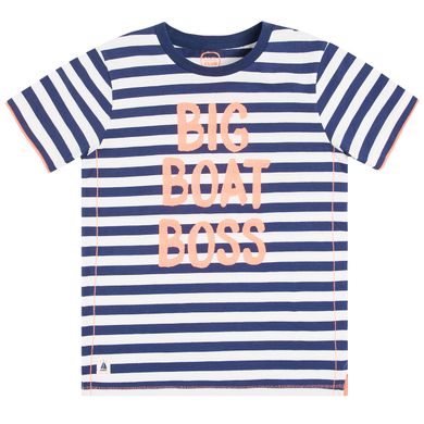 Cool Club, T-shirt chłopięcy, Big Boat Boss, paski
