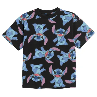 Cool Club, T-shirt chłopięcy, czarny, Lilo i Stitch
