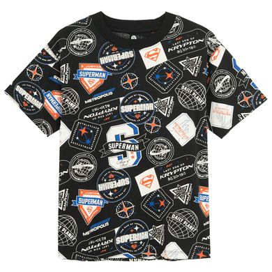 Cool Club, T-shirt chłopięcy, czarny, Superman