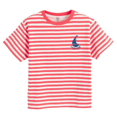 Cool Club, T-shirt chłopięcy, czerwono-biały