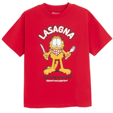 Cool Club, T-shirt chłopięcy, czerwony, Garfield