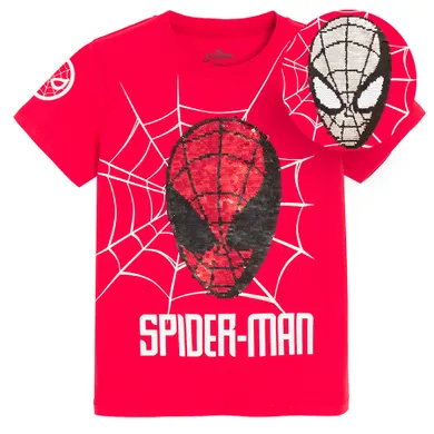 Cool Club, T-shirt chłopięcy, czerwony, Spider-Man