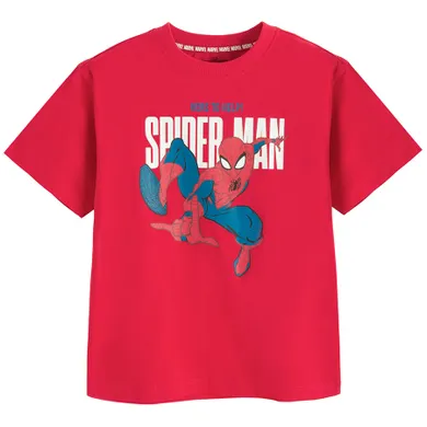 Cool Club, T-shirt chłopięcy, czerwony, Spider-Man