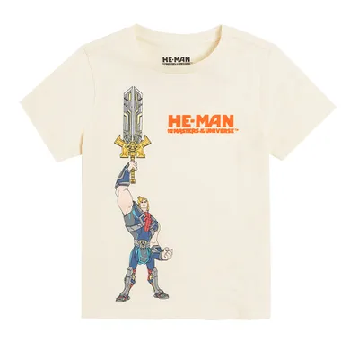 Cool Club, T-shirt chłopięcy, ecru, He-Man