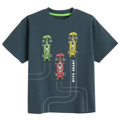 Cool Club, T-shirt chłopięcy, grafitowy