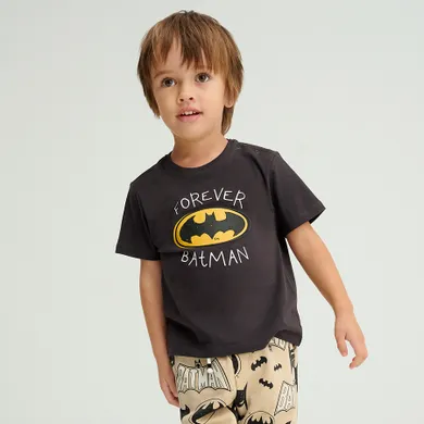 Cool Club, T-shirt chłopięcy, grafitowy, Batman