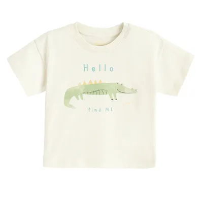 Cool Club, T-shirt chłopięcy, jasnobeżowy