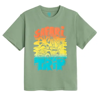 Cool Club, T-shirt chłopięcy, khaki