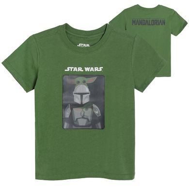 Cool Club, T-shirt chłopięcy, khaki, Star Wars Mandalorian