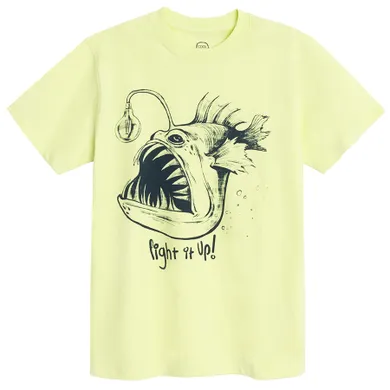 Cool Club, T-shirt chłopięcy, limonkowy
