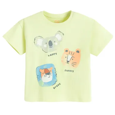 Cool Club, T-shirt chłopięcy, limonkowy