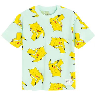 Cool Club, T-shirt chłopięcy, miętowy, Pokemon