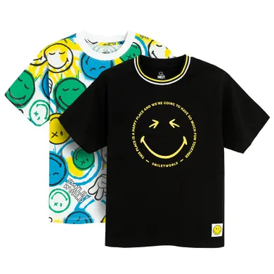 Cool Club, T-shirt chłopięcy, mix, SmileyWorld, zestaw, 2 szt.