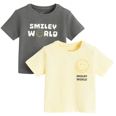 Cool Club, T-shirt chłopięcy, mix, SmileyWorld, zestaw, 2 szt.