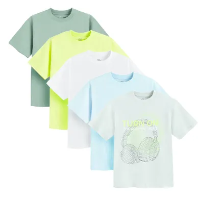 Cool Club, T-shirt chłopięcy, mix, zestaw, 5 szt.
