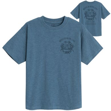 Cool Club, T-shirt chłopięcy, niebieski melanż