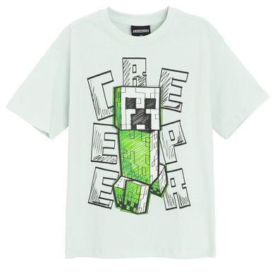 Cool Club, T-shirt chłopięcy, niebieski, Minecraft