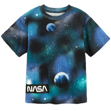 Cool Club, T-shirt chłopięcy, niebieski, NASA