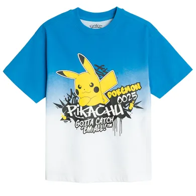 Cool Club, T-shirt chłopięcy, niebiesko-biały, Pokemon