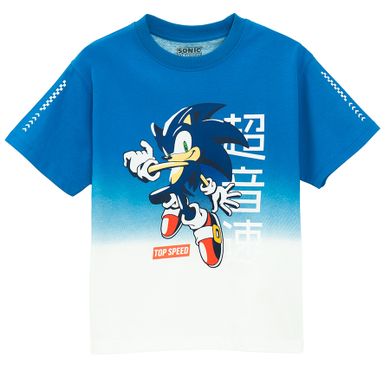 Cool Club, T-shirt chłopięcy, niebiesko-biały, Sonic the Hedgehog