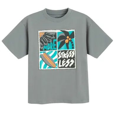 Cool Club, T-shirt chłopięcy, szary