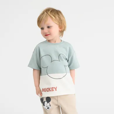 Cool Club, T-shirt chłopięcy, zielono-biały, Klub przyjaciół Myszki Mickey