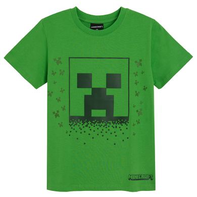 Cool Club, T-shirt chłopięcy, zielony, Minecraft