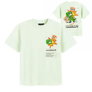 Cool Club, T-shirt chłopięcy, zielony, Minecraft