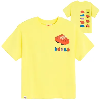 Cool Club, T-shirt chłopięcy, żółty, LEGO