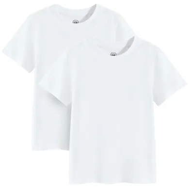 Cool Club, T-shirt dziecięcy, biały, zestaw, 2 szt.