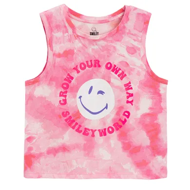 Cool Club, T-shirt dziewczęcy bez rękawów, różowy, SmileyWorld