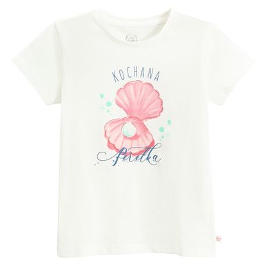 Cool Club, T-shirt dziewczęcy, biały