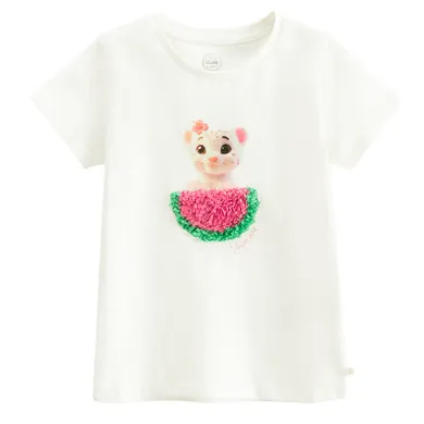 Cool Club, T-shirt dziewczęcy, biały